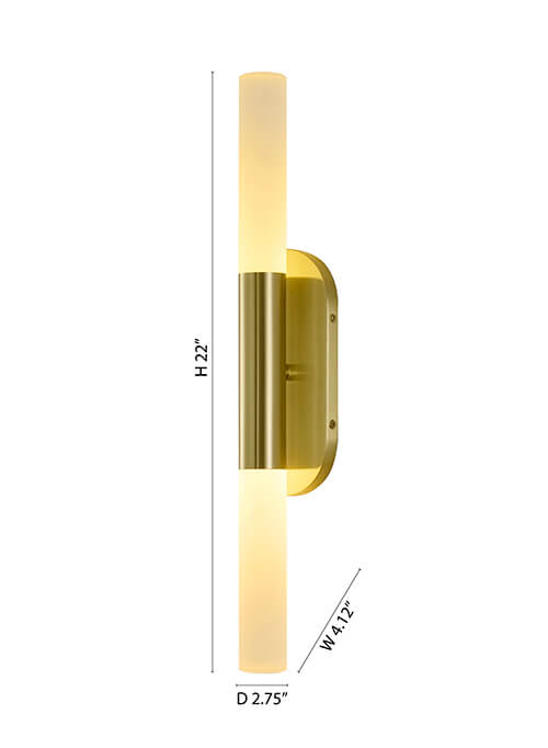 BETHEL SATIN BRASS WALL SCONCE BLT103W22BR