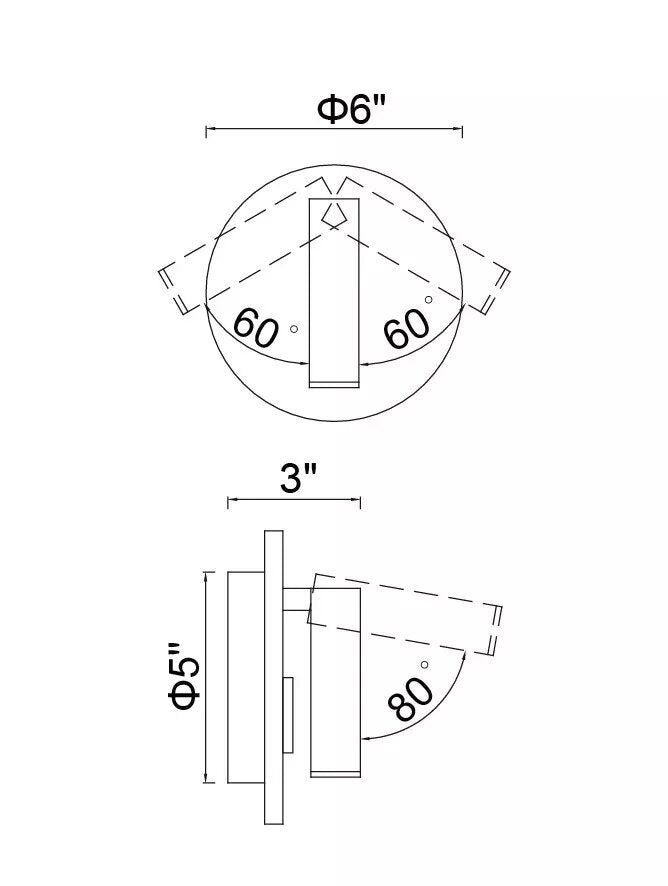 CWI LIGHTING PRIVATE I LED WALL SCONCE 1241W6-101