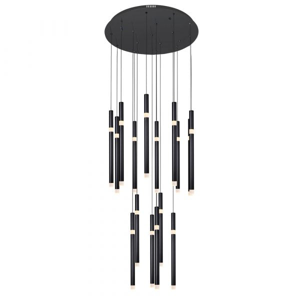 CWI LIGHTING FLUTE 16-LIGHT CHANDELIER LED 1262P24-16-101