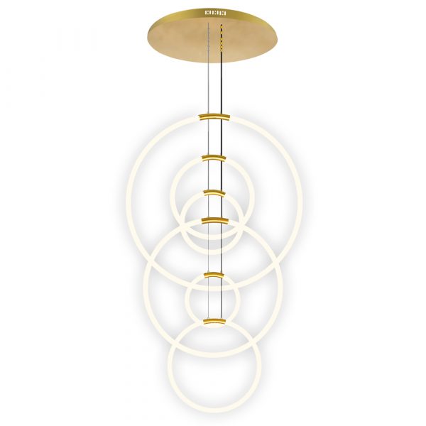 CWI LIGHTING HOOPS 6-LIGHT CHANDELIER 1273P35-6-602-R