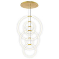 CWI LIGHTING HOOPS 6-LIGHT CHANDELIER 1273P35-6-602-R
