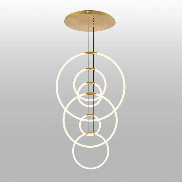 CWI LIGHTING HOOPS 6-LIGHT CHANDELIER 1273P35-6-602-R