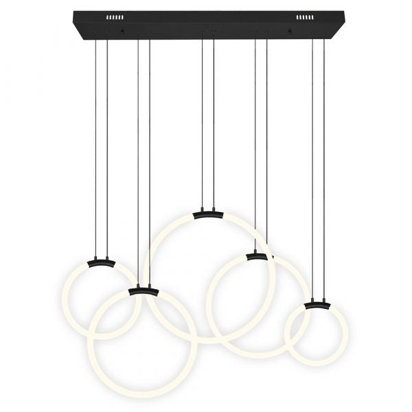CWI LIGHTING HOOPS 5-LIGHT CHANDELIER 1273P44-5-101-RC