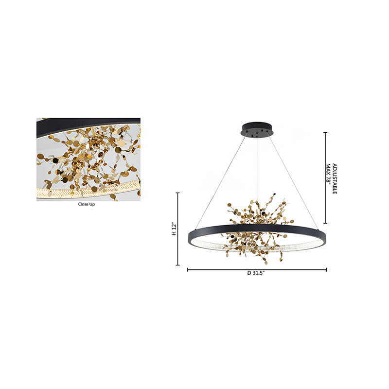 BETHEL CONFETTI  LED CHANDELIER GL350C32B-2