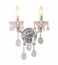 BETHEL CLEAR CRYSTAL TWO ARM WALL SCONCE  4307WB-C