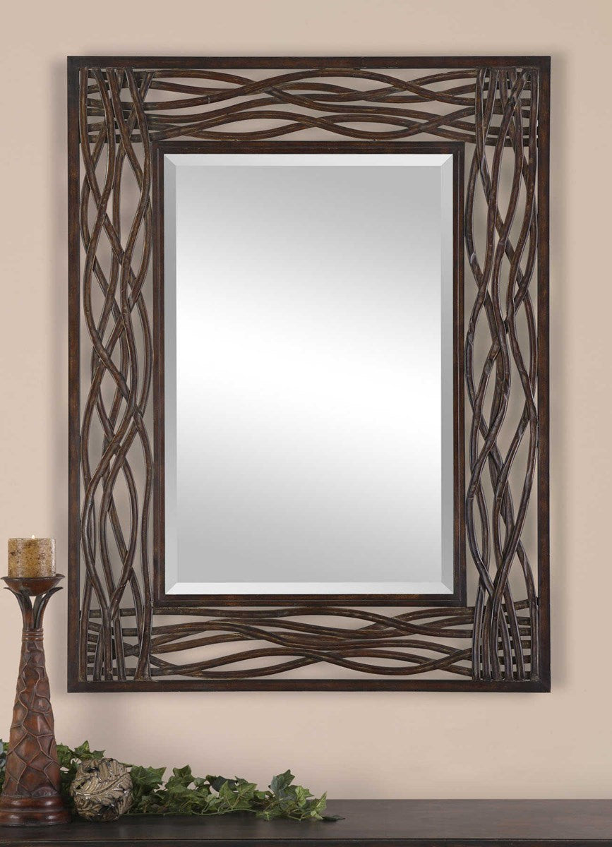 Uttermost Dorigrass Brown Metal Mirror 13707
