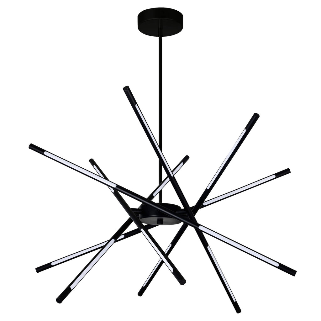 OSKIL LED INTEGRATED CHANDELIER WITH BLACK FINISH 1375P31-6-101