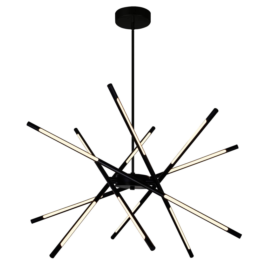 OSKIL LED INTEGRATED CHANDELIER WITH BLACK FINISH 1375P31-6-101