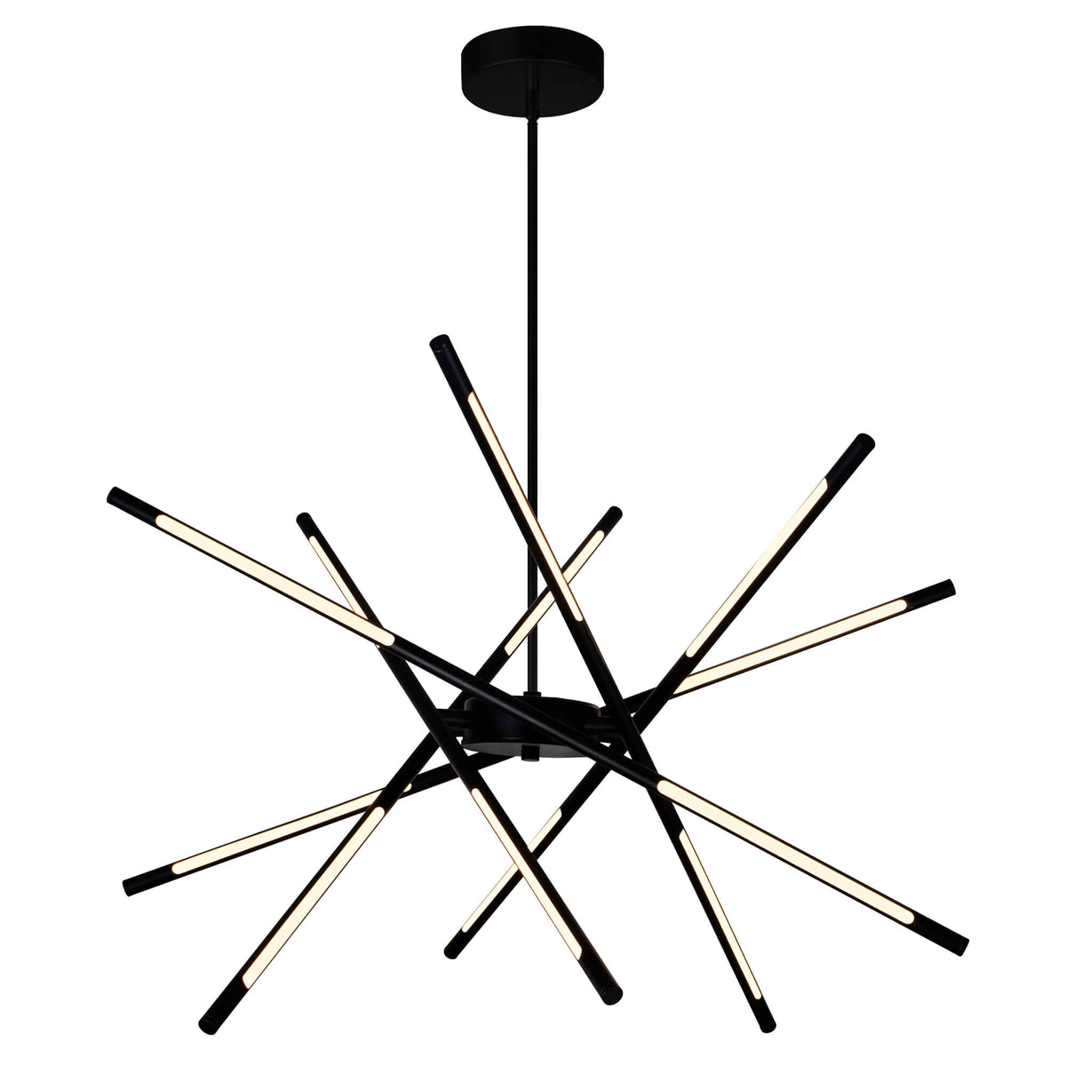 OSKIL LED INTEGRATED CHANDELIER WITH BLACK FINISH 1375P31-6-101