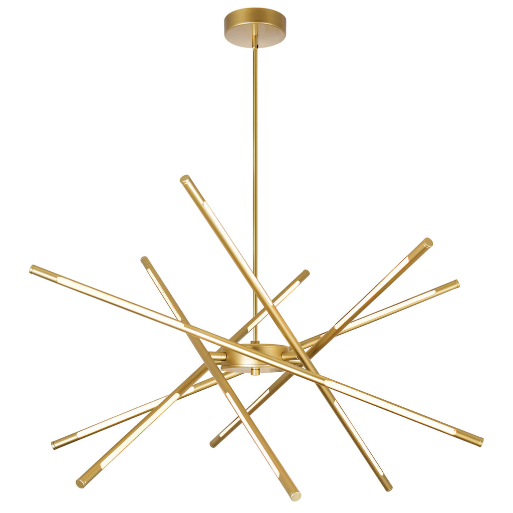 CWI LIGHTING OSKIL LED INTEGRATED CHANDELIER WITH SATIN GOLD FINISH 1375P31-6-602
