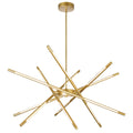 CWI LIGHTING OSKIL LED INTEGRATED CHANDELIER WITH SATIN GOLD FINISH 1375P31-6-602