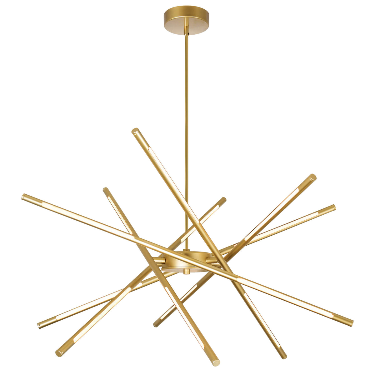 CWI LIGHTING OSKIL LED INTEGRATED CHANDELIER WITH SATIN GOLD FINISH 1375P31-6-602