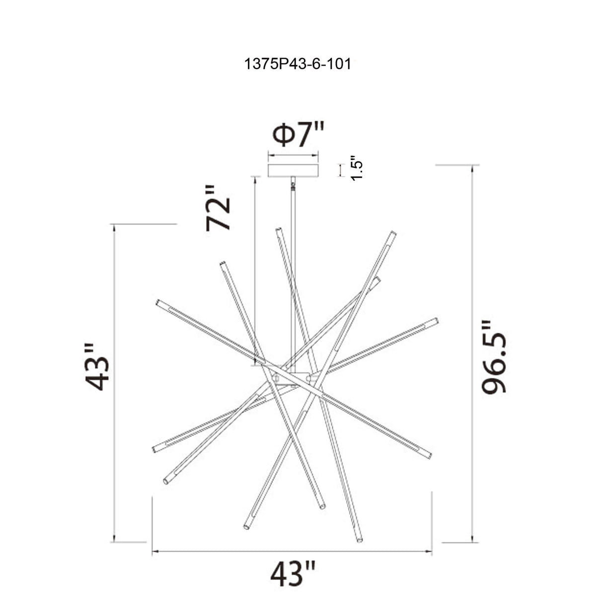 CWI LIGHTING OSKIL LED INTEGRATED CHANDELIER WITH SATIN GOLD FINISH 1375P43-6-602