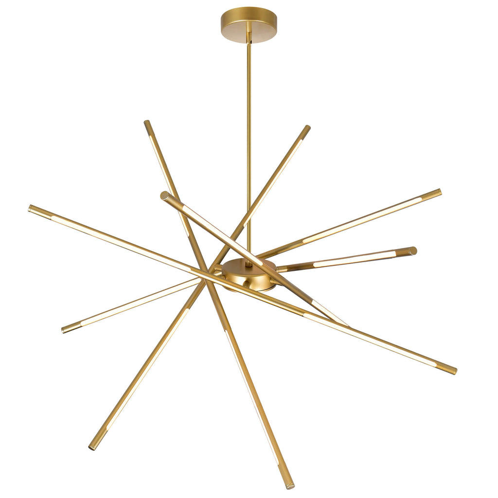 CWI LIGHTING OSKIL LED INTEGRATED CHANDELIER WITH SATIN GOLD FINISH 1375P43-6-602
