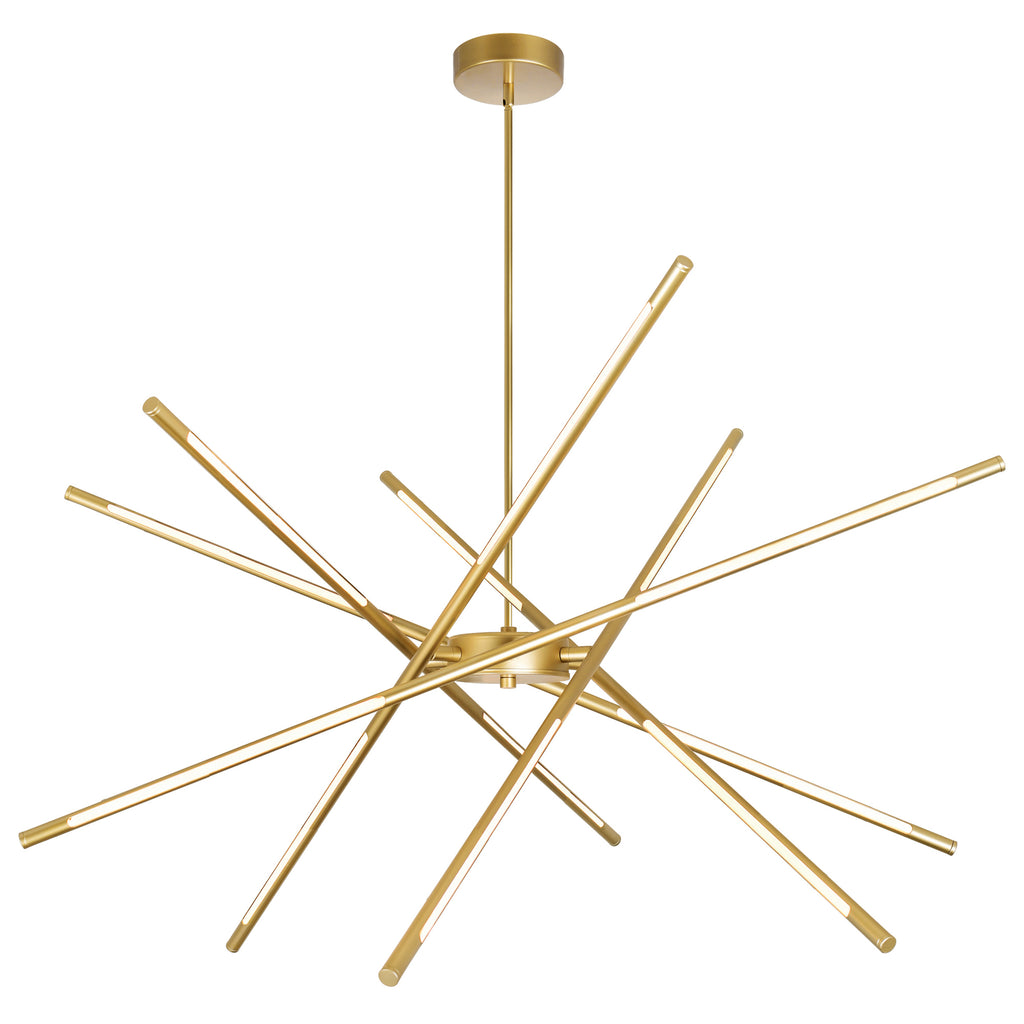 CWI LIGHTING OSKIL LED INTEGRATED CHANDELIER WITH SATIN GOLD FINISH 1375P43-6-602