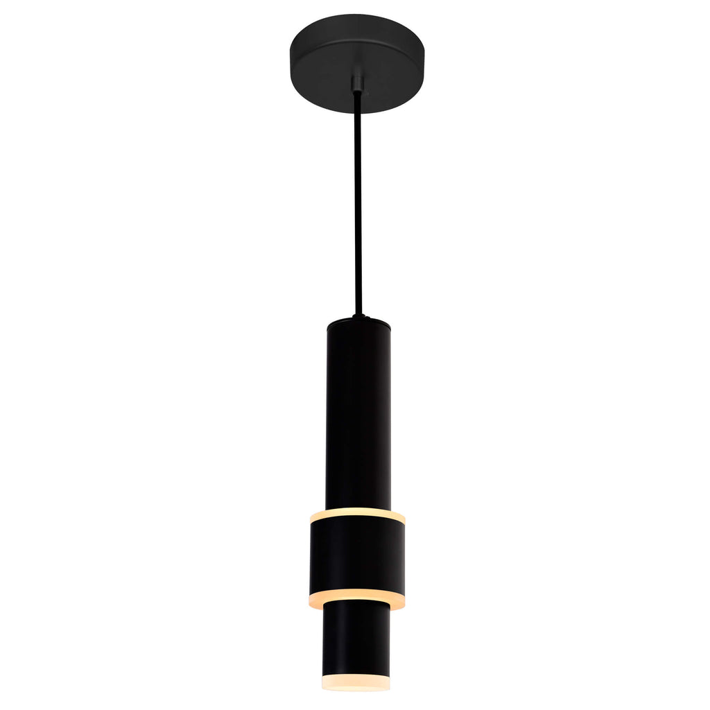 CWI LIGHTING LENA LED INTEGRATED MINI PENDANT WITH BLACK FINISH 1390P5-1-101