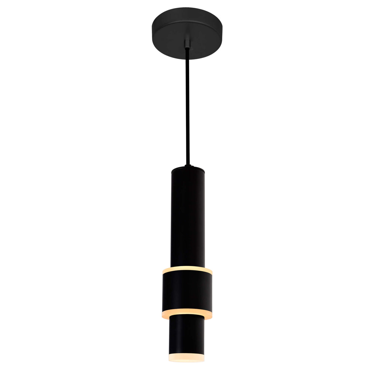 CWI LIGHTING LENA LED INTEGRATED MINI PENDANT WITH BLACK FINISH 1390P5-1-101
