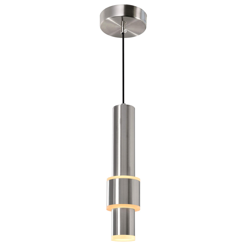 LENA LED INTEGRATED MINI PENDANT WITH SATIN NICKEL FINISH 1390P5-1-606