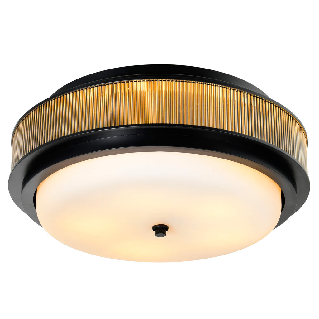 CWI LIGHTING  VALDIVIA 4 LIGHT BLACK FLUSH MOUNT  1567C18-4-101