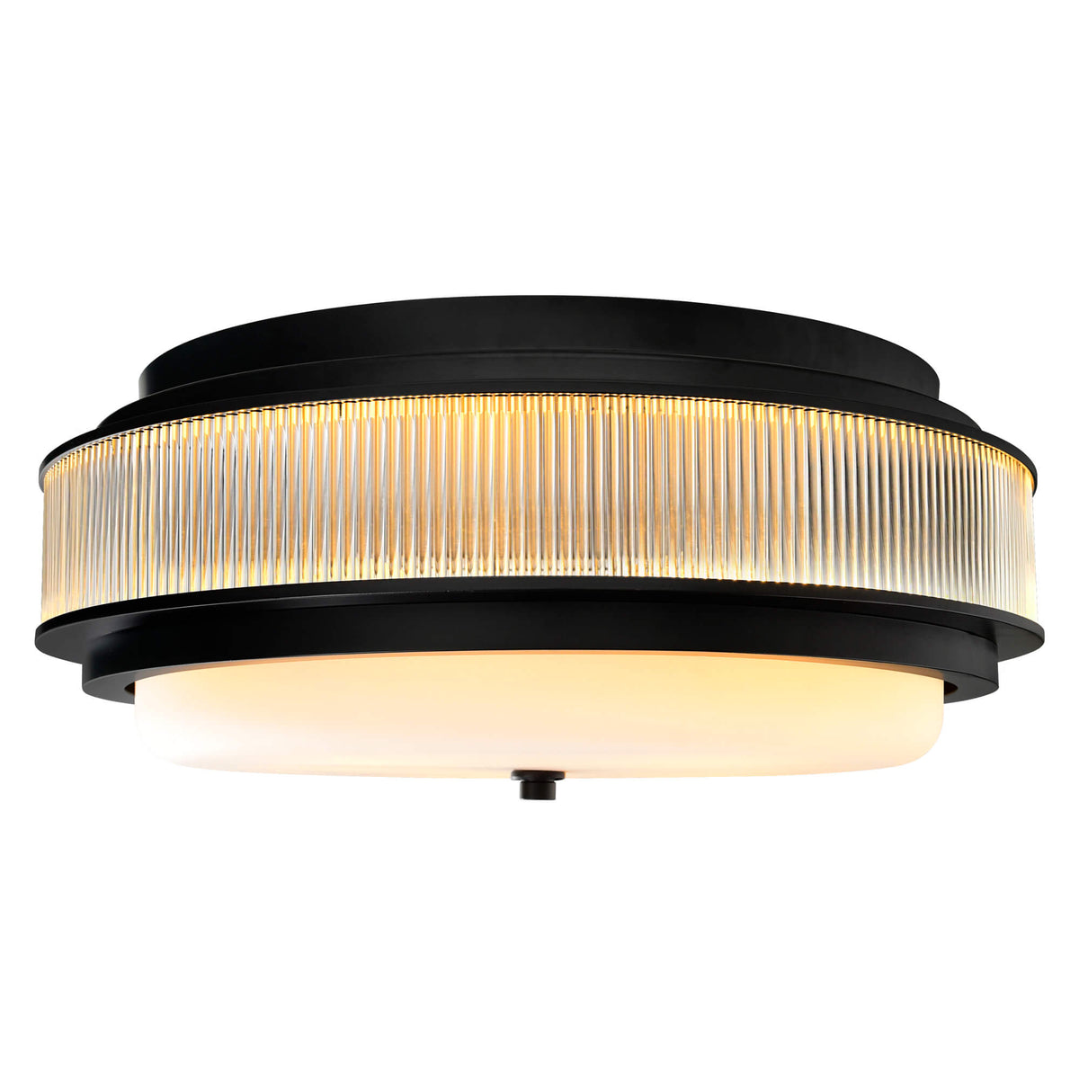 CWI LIGHTING  VALDIVIA 4 LIGHT BLACK FLUSH MOUNT  1567C18-4-101