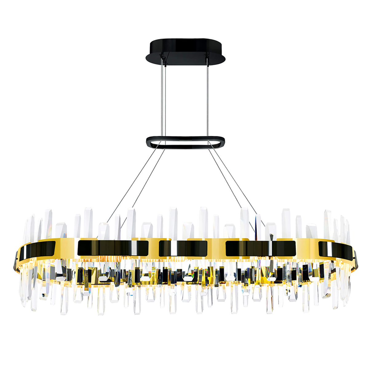 CWI LIGHTING  AYA LED INTEGRATED PEARL BLACK CHANDELIER  1592P43-612-RC