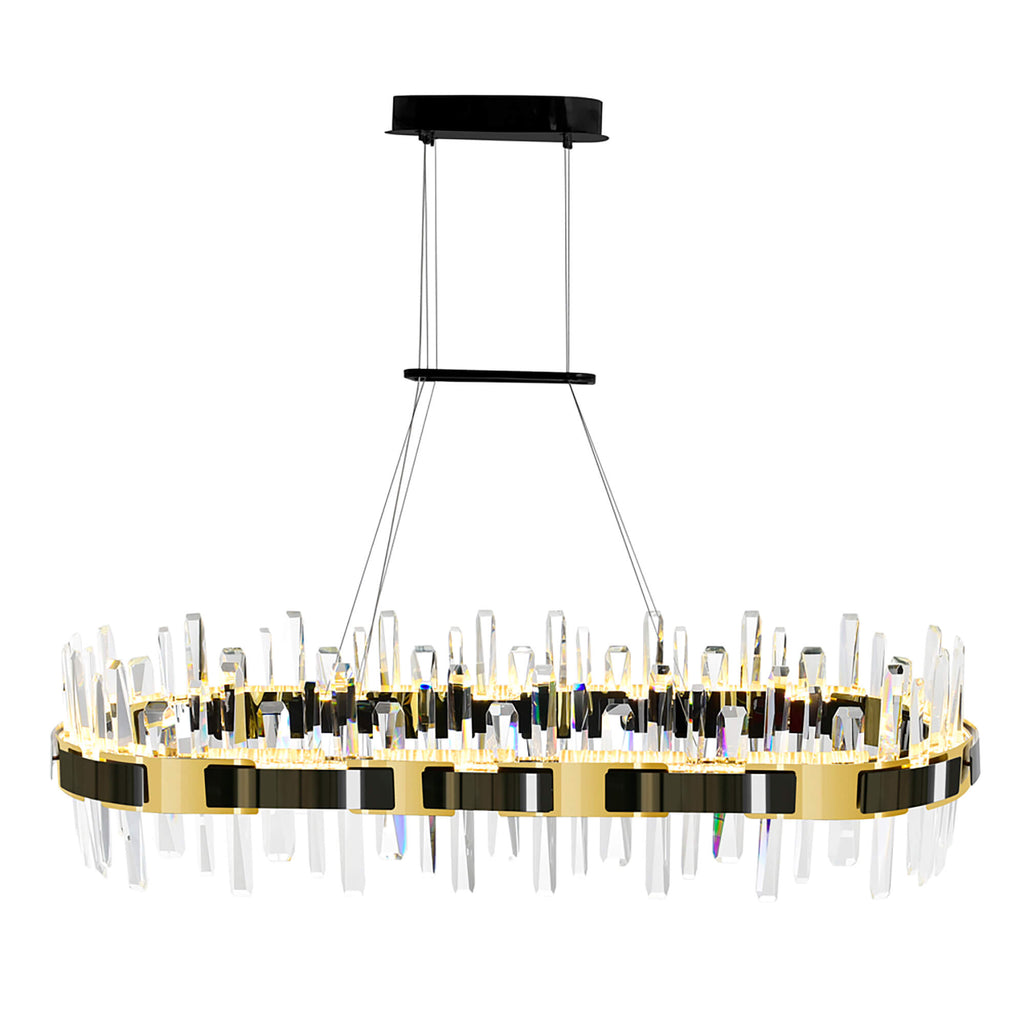 CWI LIGHTING  AYA LED INTEGRATED PEARL BLACK CHANDELIER  1592P43-612-RC