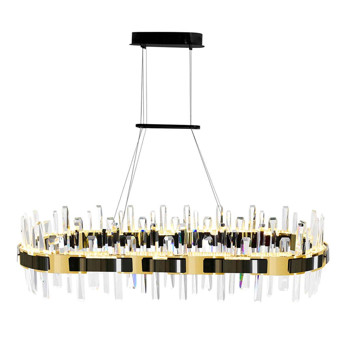 CWI LIGHTING  AYA LED INTEGRATED PEARL BLACK CHANDELIER  1592P43-612-RC