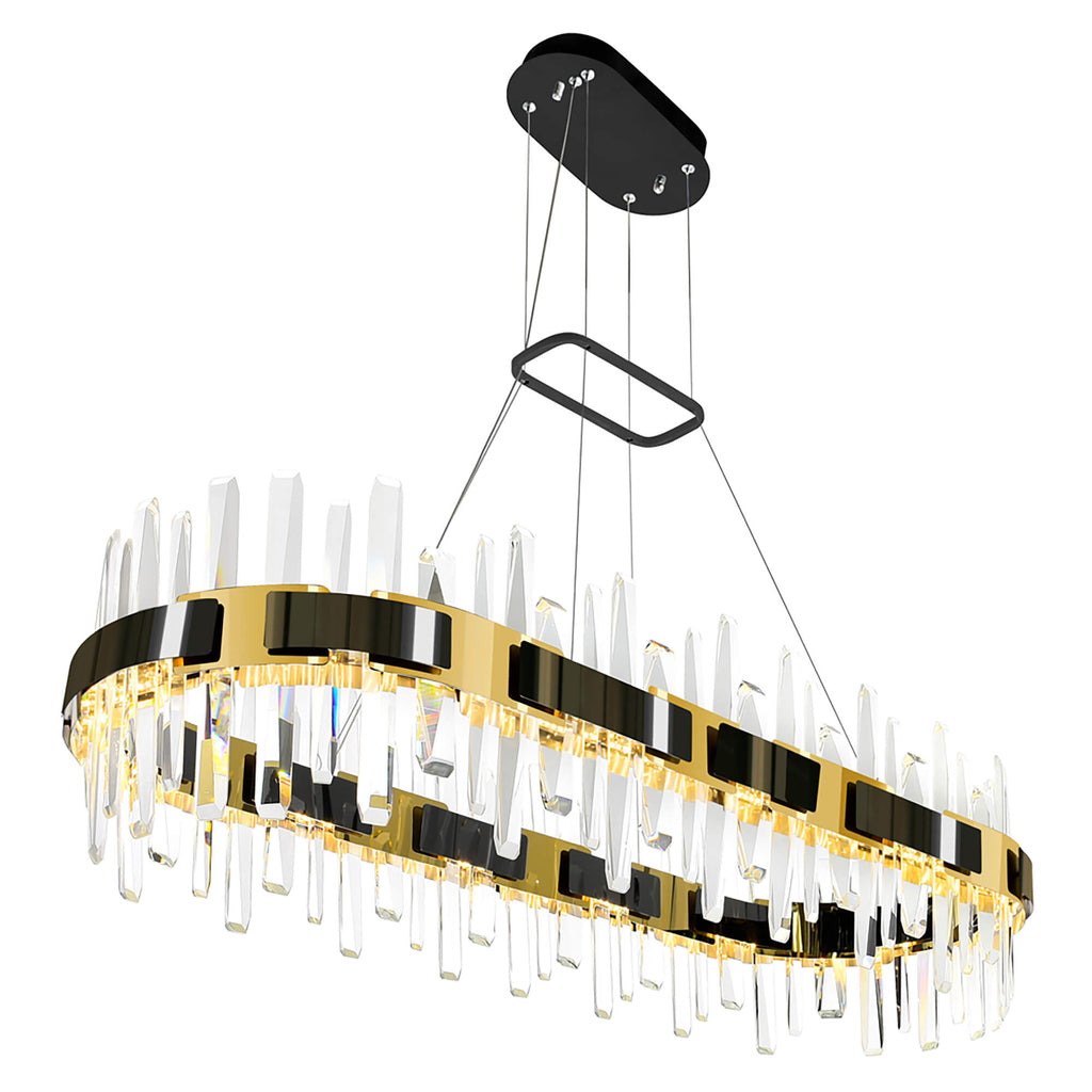 CWI LIGHTING  AYA LED INTEGRATED PEARL BLACK CHANDELIER  1592P43-612-RC