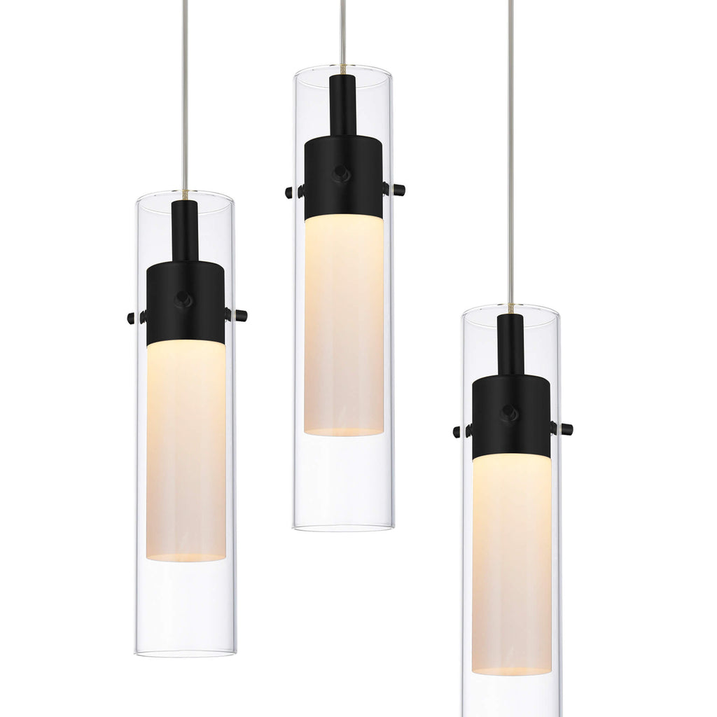 CWI LIGHTING OLINDA LED INTEGRATED BLACK CHANDELIER 1606P33-37-101