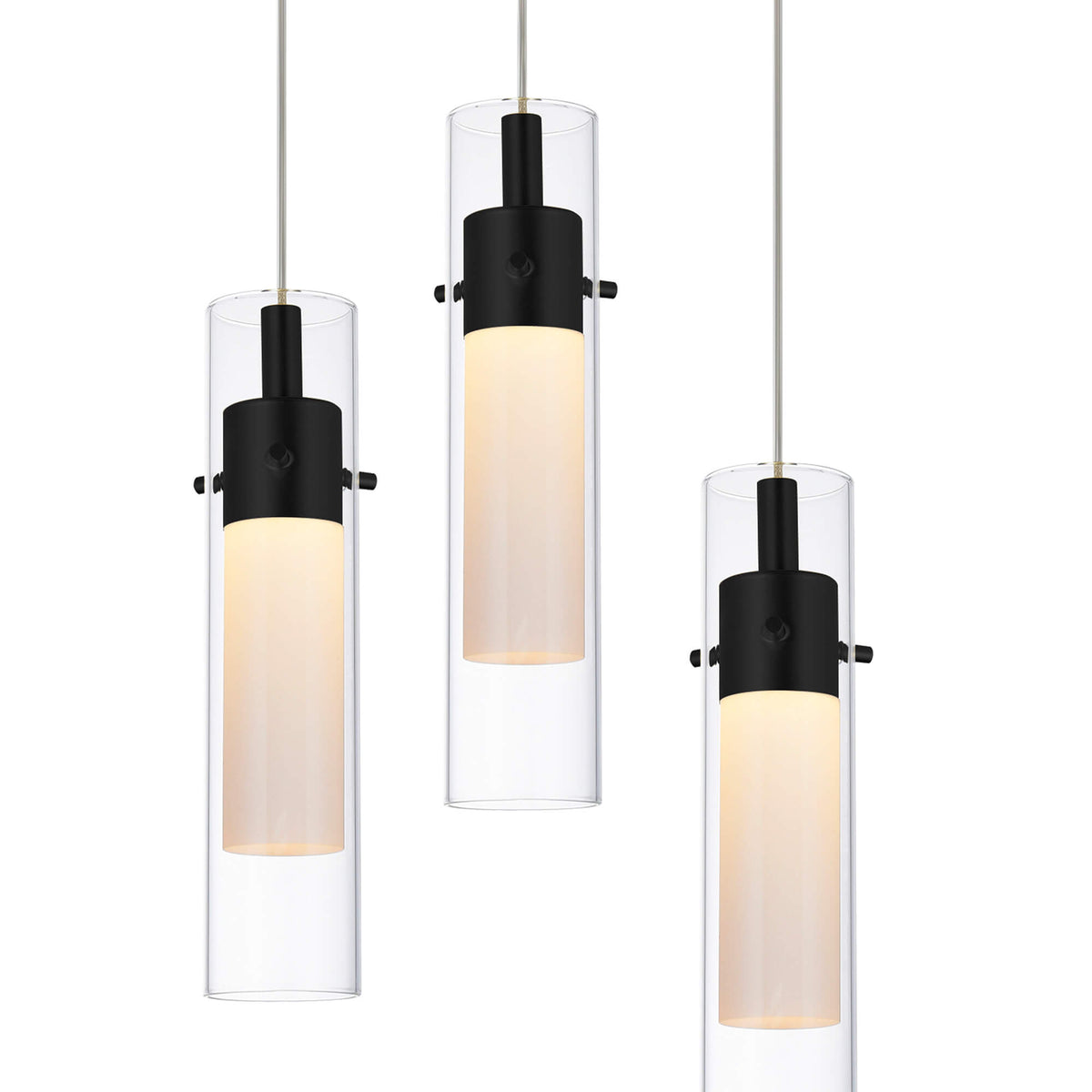 CWI LIGHTING OLINDA LED INTEGRATED BLACK CHANDELIER 1606P33-37-101