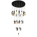 CWI LIGHTING OLINDA LED INTEGRATED BLACK CHANDELIER 1606P33-37-101
