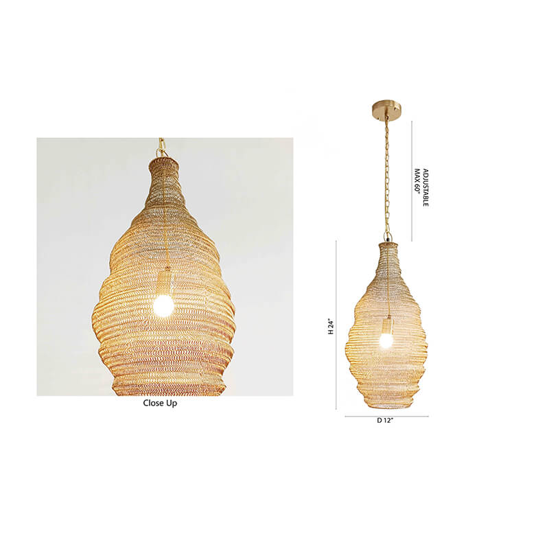 BETHEL SATIN GOLD PENDANT AC01C12GD