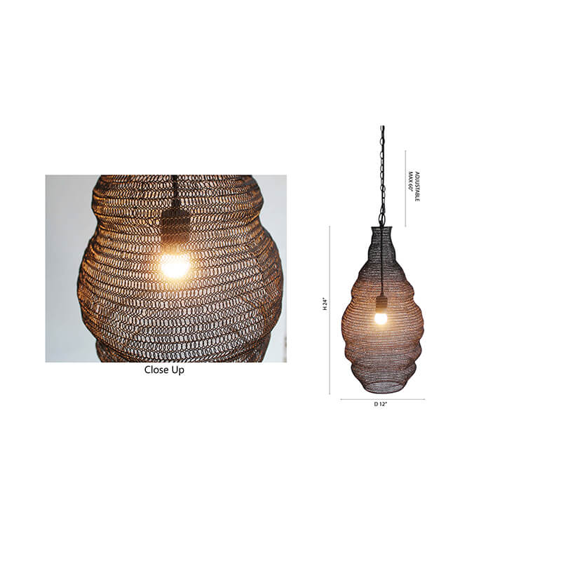 BETHEL SATIN BLACK PENDANT AC01C12BLK