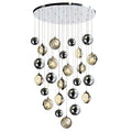 CWI LIGHTING  SALVADOR 24 IN LED INTEGRATED POLISHED NICKEL CHANDELIER  1673P24-13-613