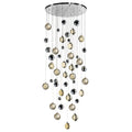 CWI LIGHTING  SALVADOR 32 IN LED INTEGRATED POLISHED NICKEL CHANDELIER  1673P32-23-613