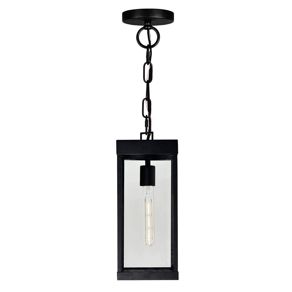 CWI LIGHTING  WINDSOR 1 LIGHT BLACK OUTDOOR CEILING LIGHT  1695P7-1-101