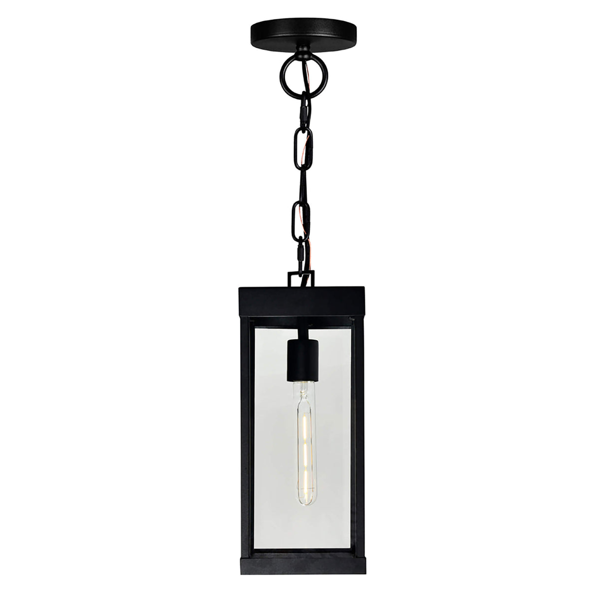 CWI LIGHTING  WINDSOR 1 LIGHT BLACK OUTDOOR CEILING LIGHT  1695P7-1-101