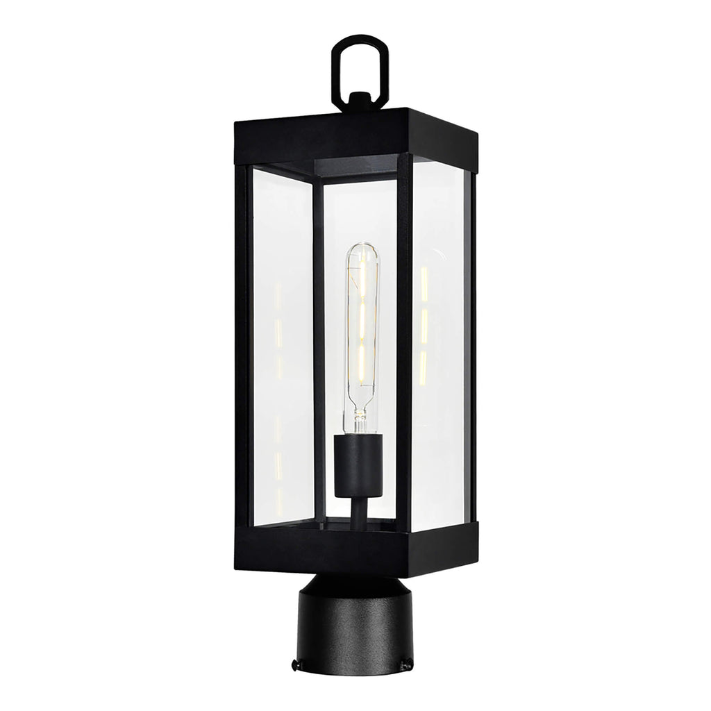 CWI LIGHTING  WINDSOR 1 LIGHT BLACK OUTDOOR LANTERN HEAD  1695PT6-1-101