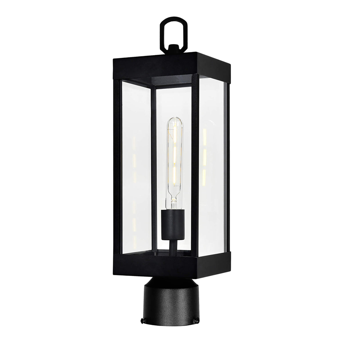 CWI LIGHTING  WINDSOR 1 LIGHT BLACK OUTDOOR LANTERN HEAD  1695PT6-1-101