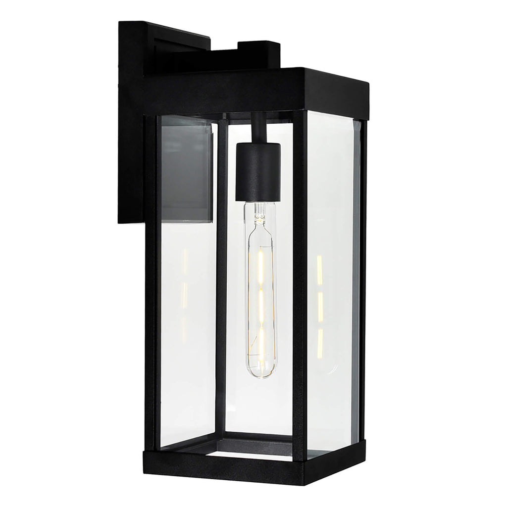 CWI LIGHTING  WINDSOR 1 LIGHT BLACK OUTDOOR WALL LIGHT  1695W6-1-101