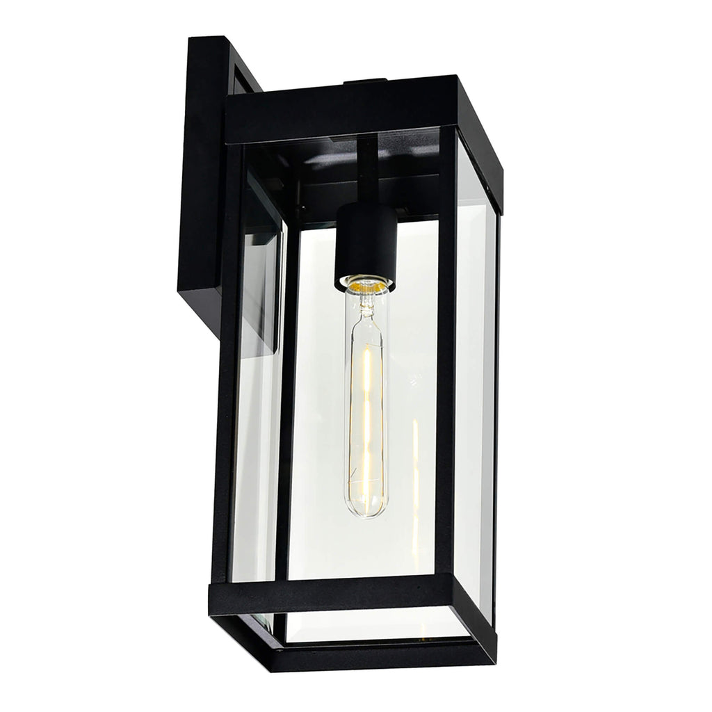 CWI LIGHTING  WINDSOR 1 LIGHT BLACK OUTDOOR WALL LIGHT  1695W6-1-101