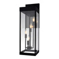 CWI LIGHTING  WINDSOR 4 LIGHT BLACK OUTDOOR WALL LIGHT  1695W8-4-101