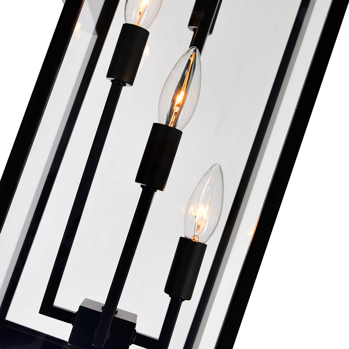 CWI LIGHTING  WINDSOR 4 LIGHT BLACK OUTDOOR WALL LIGHT  1695W8-4-101