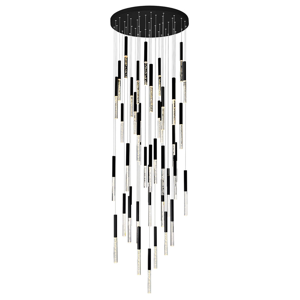 CWI LIGHTING  DRAGONSWATCH LED INTEGRATED CHANDELIER WITH BLACK FINISH  1703P32-45-101