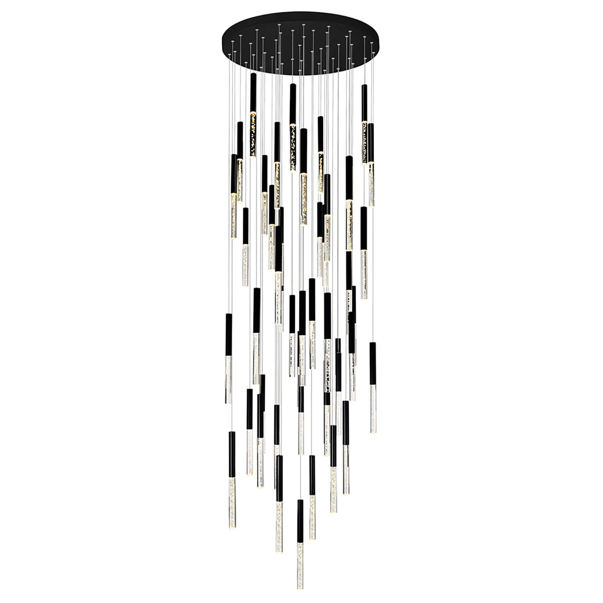 CWI LIGHTING  DRAGONSWATCH LED INTEGRATED CHANDELIER WITH BLACK FINISH  1703P32-45-101