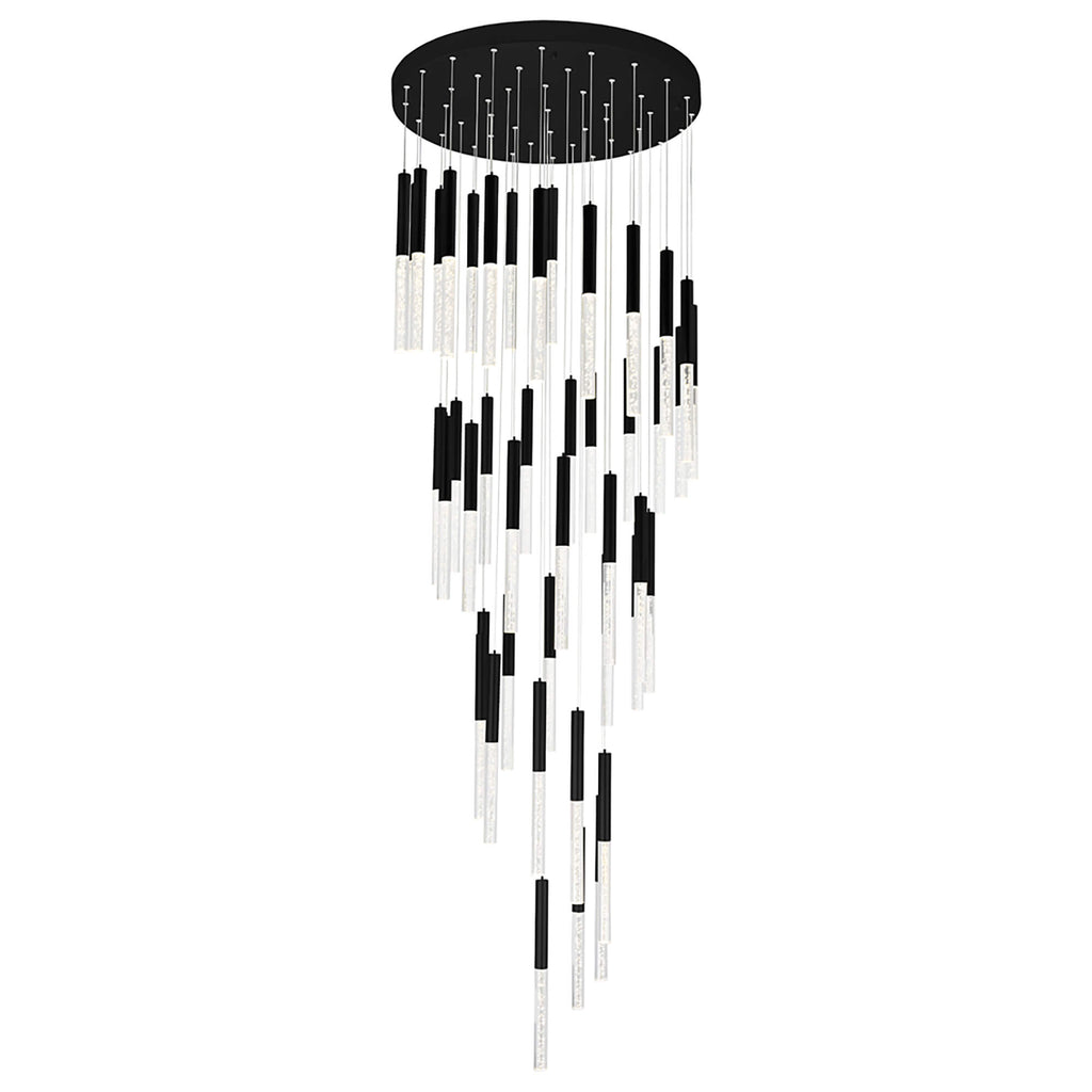 CWI LIGHTING  DRAGONSWATCH LED INTEGRATED CHANDELIER WITH BLACK FINISH  1703P32-45-101