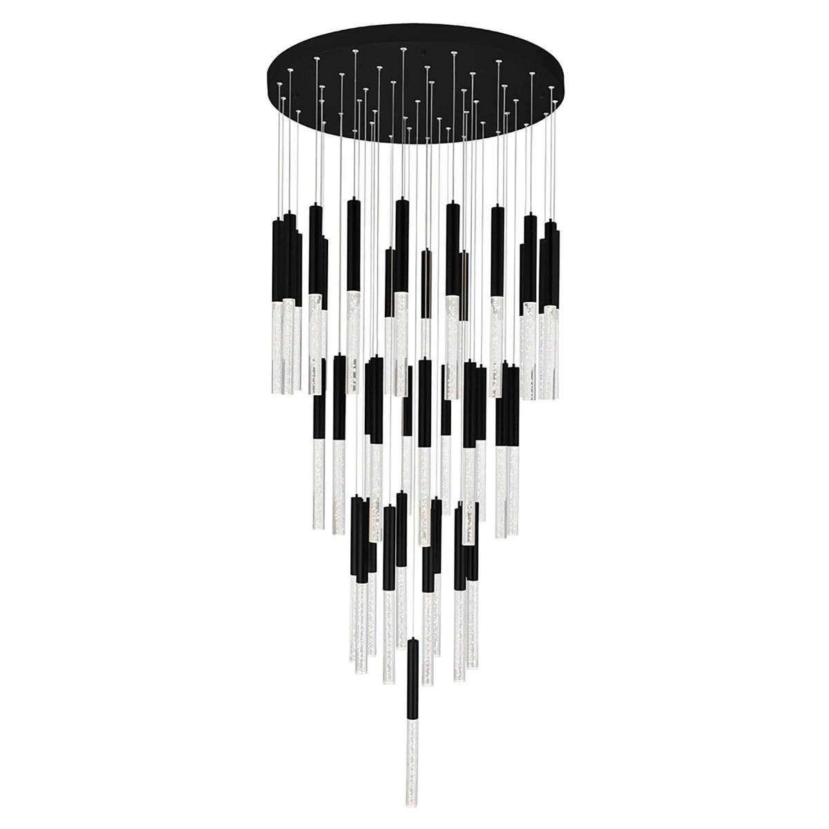 CWI LIGHTING  DRAGONSWATCH LED INTEGRATED CHANDELIER WITH BLACK FINISH  1703P32-45-101