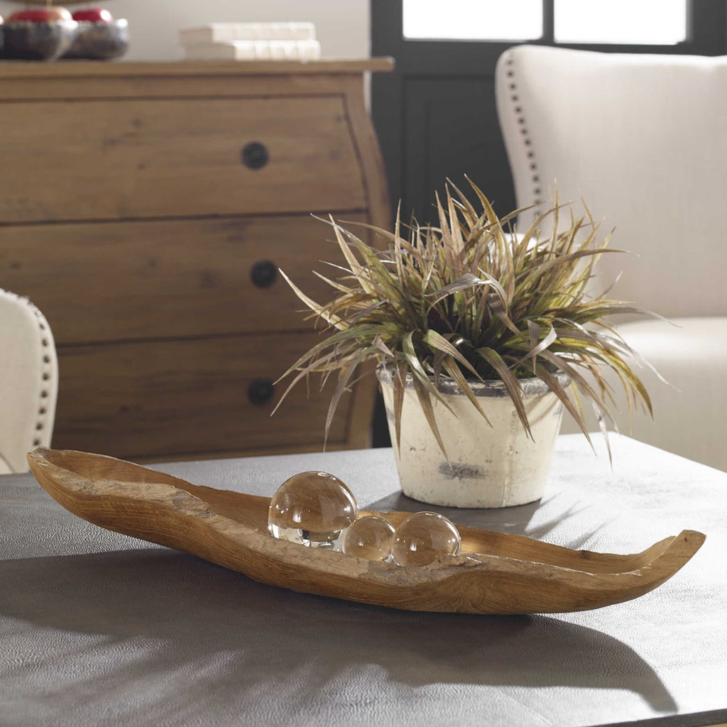 Uttermost Teak Leaf Bowl 17085