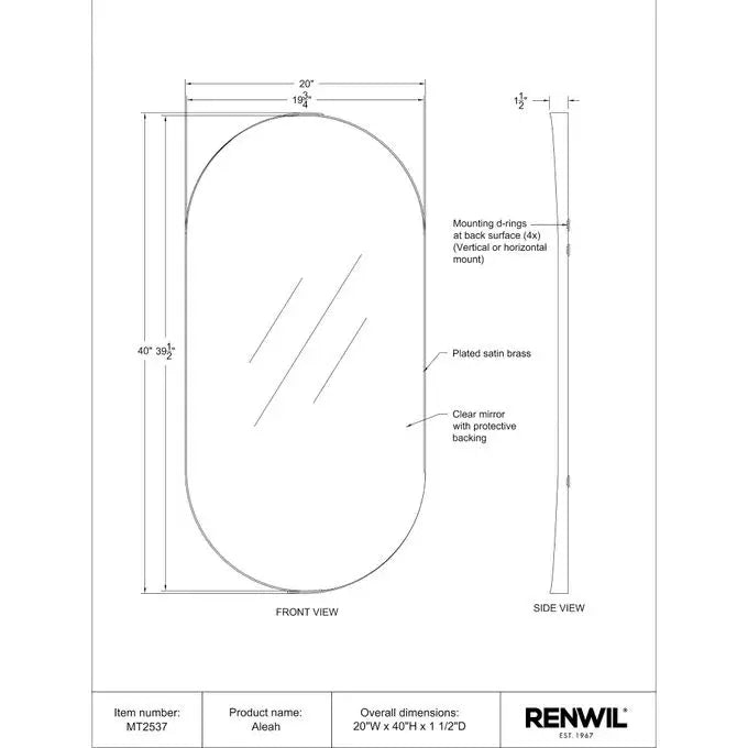 RENWIL ALEAH MIRROR  MT2537