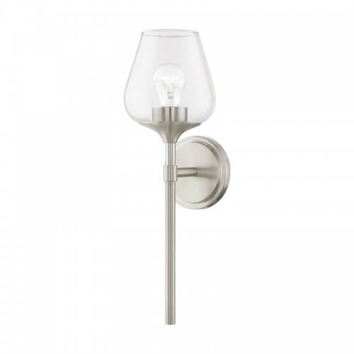 LIVEX LIGHTING WILLOW VANITY SCONCE BRUSHED NICKEL 17471-91